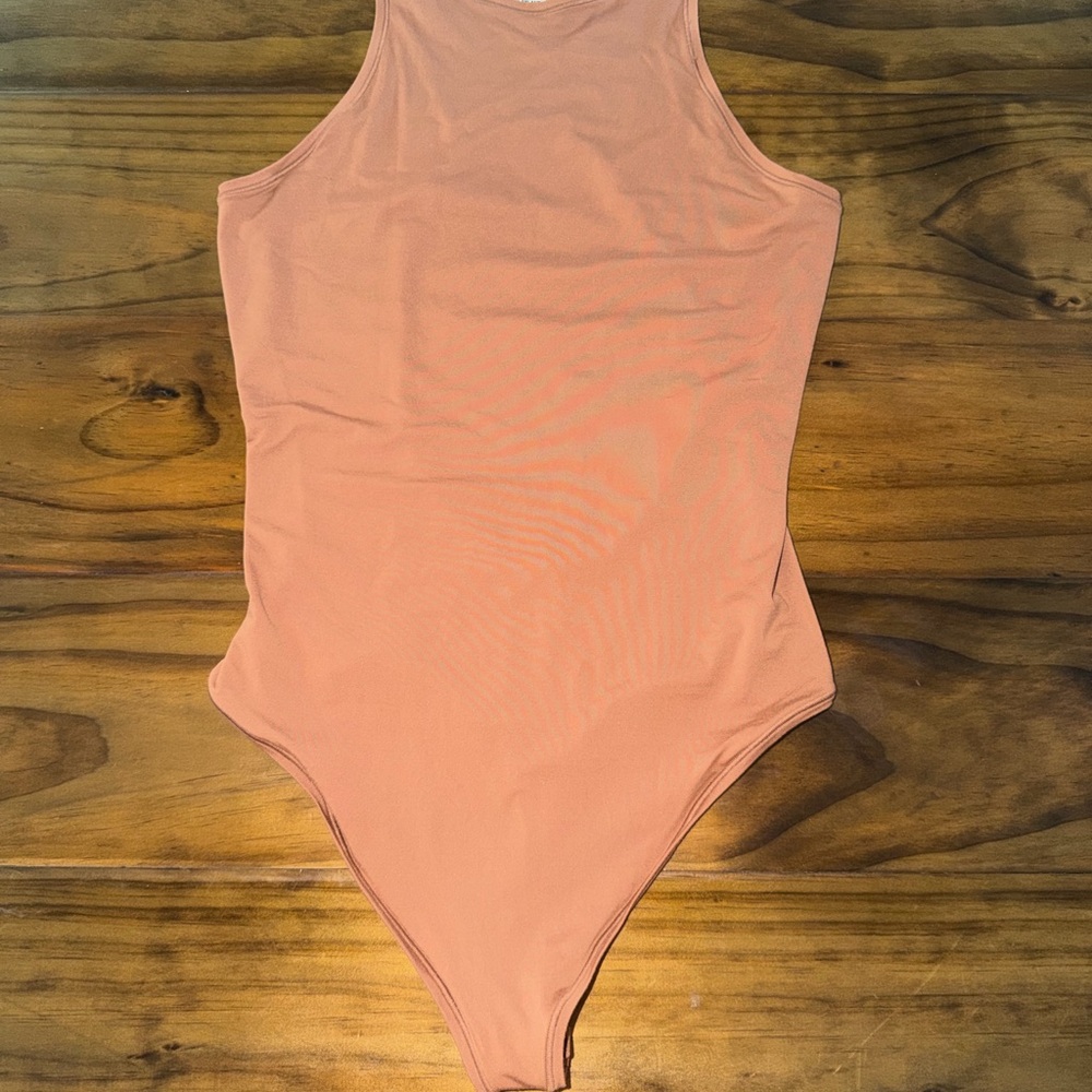 PINK Victoria's Secret rusty tan High-Neck Bodysuit